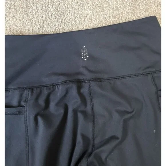 Free People Black Legging Women's Medium Gathered at bottom of leg 26" Inseam - Picture 6 of 7